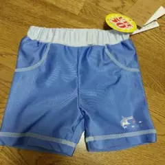 ベビー水着　サーフパンツ 80cm 紫色 ポケット付き　新品