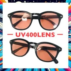 ◆サングラス◆ ウェリントン オレンジ UV400【新品】No.19