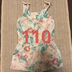 【最終値下げ】H&M オールインワン　ハイビスカス　110