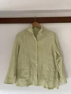 ブラウスジャケット　イエローグリーン　シニア
