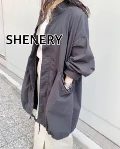 【美品】SHENERY シーナリー　モッズコート　インナーコート　F ブラック