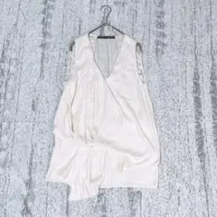 s2611 ザラベーシック ノースリーブドレープチュニック トップス レイヤード