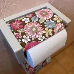3096【2点100円、3点200円引き】花柄トイレットペーパーカバー