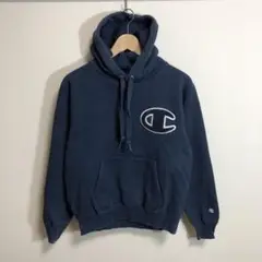 champion チャンピオン プルオーバー パーカー ワッペン デカロゴ 刺繍