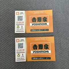 吉野家 クーポン券 【東京、埼玉、神奈川、千葉限定】2冊