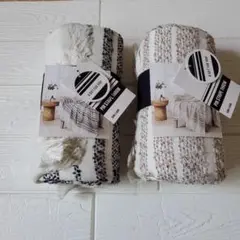PIN STRIPE THROW マルチカバー2枚セット 50in x 60in