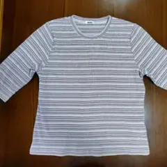 ストライプ 五分袖 Tシャツ