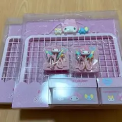 サンリオ メッシュパネル フック付き小物入れ S字フックセット 2セットまとめ
