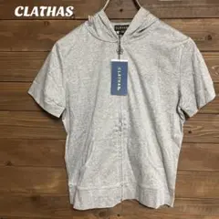 ♦︎【クレイサス】CLATHAS グレー フード付きパーカーカットソー M