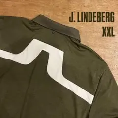 J. LINDEBERG ジェイリンドバーグ ポロシャツXXL オリーブグリーン