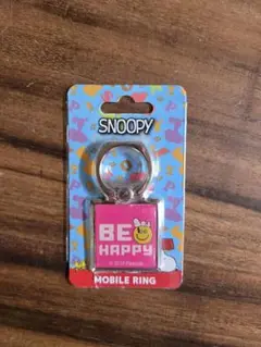 スヌーピー BE HAPPY モバイルリング