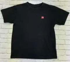 G392　ノースフェイス　半袖黒Tシャツ　ボックスロゴ　赤タグ　裾バックプリント