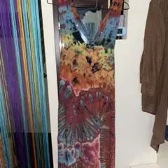 タイダイ模様キャミソールロングワンピース