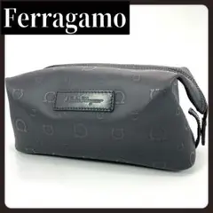 未使用級　Ferragamo　フェラガモ　ガンチーニ　セカンドバッグ　バッグ　黒