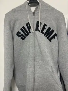 SUPREME グレー ジップパーカー Medium