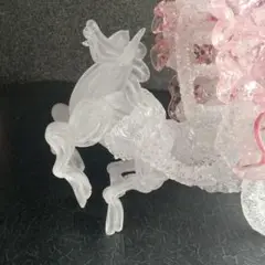 馬車スタンドライト ガラス風 美術品 インテリア ファンタジー 飾物 昭和レトロ
