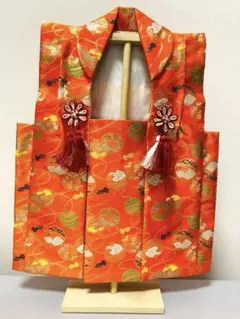 ✨美品✨被布着　初節句　七五三　雛祭り　オレンジ