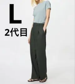 ユニクロ　タックワイドパンツ　標準丈