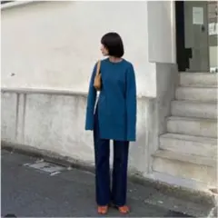 CLANE SLANT CUT KNIT TOPS