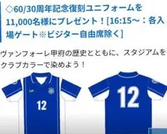 ヴァンフォーレ甲府　復刻版ユニホーム