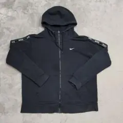 NIKE　ナイキ　スウェットパーカー　M　ブラック　ロゴ　ジップアップ