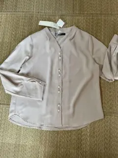 新品未使用！長袖ブラウスMサイズピンク