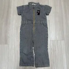 DOUBLE.B ストライプロンパース 90cm