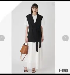 美品　Mila Owenミラオーウェン 大政絢コラボ ベルト付テーラードベスト0