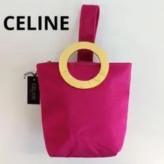 ACN13 セリーヌ 美品 サークル ポーチ 小物入れ ゴールド金具