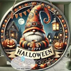 ハロウィンの夜　木製ウェルカムボード