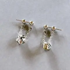 J86* チェーン　ピアス　シルバー 2way