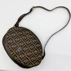 【FENDI】ショルダーバッグ キャンバス ズッカ柄 ブラウン