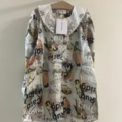 wolfu0026rita ウルフアンドリタ140.150♡襟付き鳥柄のシャツ