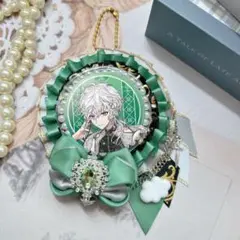 痛ロゼット　ブラック×グリーン×ホワイト×グレー　No.91
