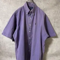 ラルフローレン 半袖シャツ　BDシャツ　紫