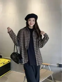 ドロップショルダー オーバーサイズシャツ