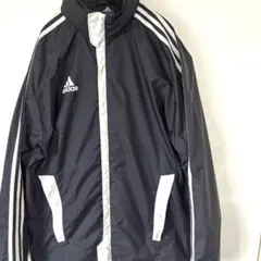 adidas スリーライン ナイロンジャケット 黒　size Ｍ