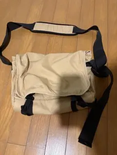 無印良品／ベージュ キャンバス ショルダーバッグ