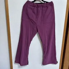 パープル ウエストゴム パンツ