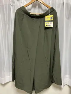 おかだゆり　ラップワイドパンツ　3L カーキ