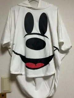 ミッキーマウス フード付き半袖シャツ　ビッグサイズ