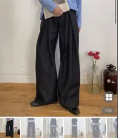 nugu ウエストフォールドワイドバルーンスラックス