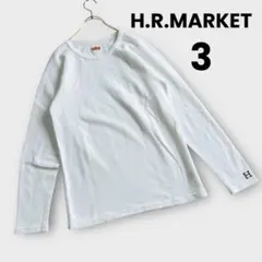 H.R.MARKET ハリウッドランチマーケット　L 白　カットソー　長袖
