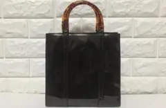 no6635 WAKO ワコー エナメル ハンド トート バッグ