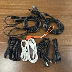 USBケーブルA-C 8本セット 黒 白 オレンジ