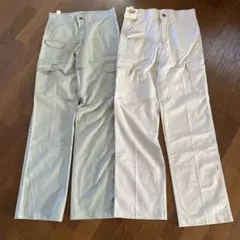 未使用　SUNROCKY　夏用　作業着ズボン　2本　ワーク　カーゴパンツ　日本製