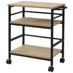 デスクサイドワゴン キャスター付き MWT-60(OAK/SBK)