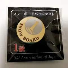 SAJ スノーボード バッジテスト 1級 バッジ 全日本スキー連盟