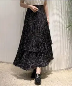 snidel プリーツティアードナロースカート