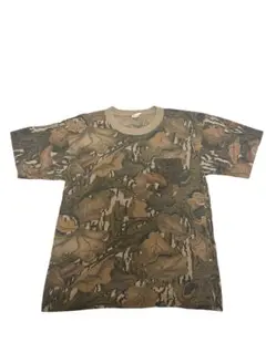 カモフラージュリーフデザイン半袖Tシャツ